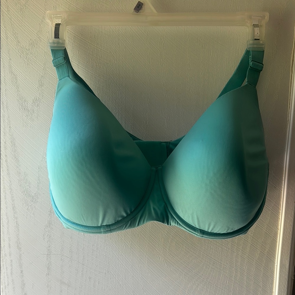 38H-Bare Necessities Blue Full-Coverage Bra Molded Cups Adjustable Straps
